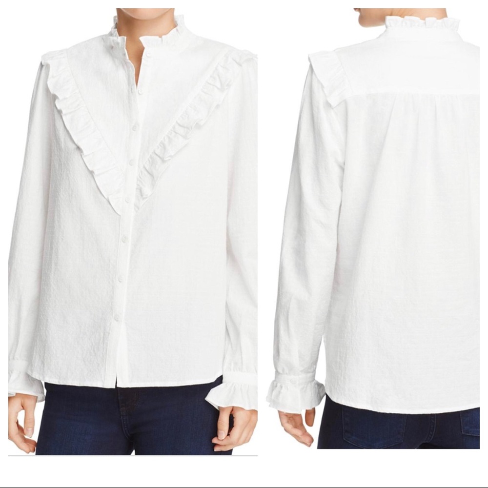 Beltaine Bianca Jacquard Ruffles Blouse